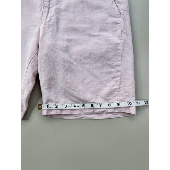 Baird McNutt Murano Linen Shorts Mens Size 38 Light Pink Beach College Preppy - Picture 5 of 12